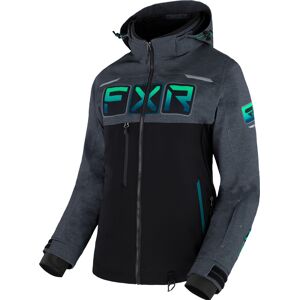 FXR Maverick 2-in-1 Damen Snowmobil Jacke XL Schwarz Grau Grün