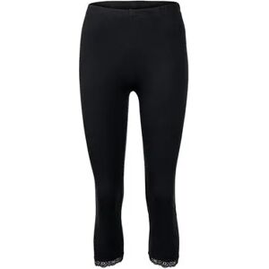 Tchibo - 3/4-Leggings mit Spitzenborte - Schwarz - Gr.: XL Baumwolle  XL 48/50 female