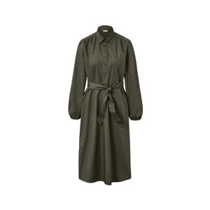 Tchibo - Popeline-Kleid mit Bindegürtel - Olivgrün - 100% Baumwolle - Gr.: 44 Baumwolle  44 female