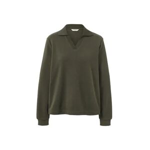 Tchibo - Sweatshirt mit Polokragen - Olivgrün - Gr.: S Polyester  S 36/38 female
