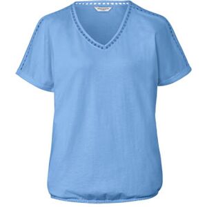 Tchibo - Blusenshirt mit Crochet-Tape - Hellblau - 100% Baumwolle - Gr.: M Baumwolle  M 40/42 female