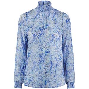 Tchibo - Bluse mit Stehkragen - Blau - Gr.: 40 Polyester  40 female