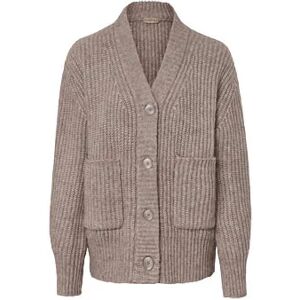 Tchibo - Grobstrick-Cardigan mit Wolle - Taupe/Meliert - Gr.: M Polyester  M 40/42 female