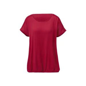 Tchibo - Kurzarmshirt im Materialmix - Rot - Gr.: S Polyester Rot S 36/38 female