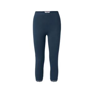 Tchibo - 3/4-Leggings mit Spitzenborte - Dunkelblau - Gr.: S Baumwolle  S 36/38 female