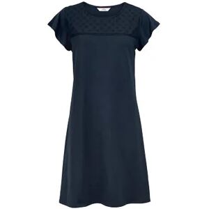 Tchibo - Jerseykleid mit Lochstickerei - Dunkelblau - 100% Baumwolle - Gr.: S Baumwolle  S 36/38 female