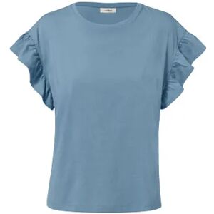 Tchibo - Shirt mit Volant - Blau - 100% Baumwolle - Gr.: L Baumwolle  L 44/46 female