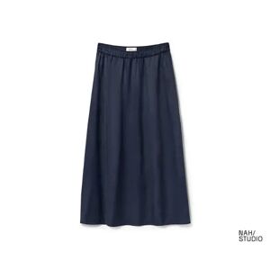 Tchibo - NAH/STUDIO Satin-Rock   Viskose - Dunkelblau - Gr.: 34 Polyester Navy 34 female