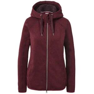 Tchibo - Teddy-Strickfleecejacke - Bordeaux/Meliert - Gr.: S Polyester  S