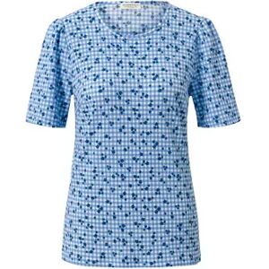 Tchibo - Blusenshirt mit Alloverprint - Blau/Kariert - Gr.: 34 Polyester Blau 34 female