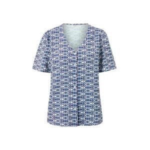 Tchibo - Bluse mit Alloverprint - Blau - Gr.: 34 Baumwolle  34 female