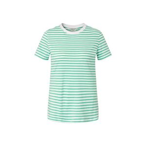 Tchibo - Gestreiftes T-Shirt - Weiss/Gestreift - 100% Baumwolle - Gr.: S Baumwolle  S 36/38 female