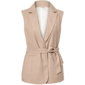 Tchibo - Weste mit Bindegürtel - Beige - 100% Baumwolle - Gr.: 38 Polyester  38 female