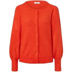 Tchibo - Feinstrickjacke mit Puffärmeln - Orange - Gr.: M Polyacryl  M 40/42 female