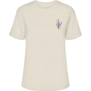 Tchibo - T-Shirt mit Print - Creme - 100% Baumwolle - Gr.: M Baumwolle  M 40/42 female