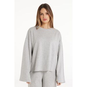 Tezenis Langarm-Sweatshirt aus Baumwolle Comfy Frau Grau Größe S
