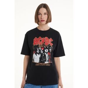 Tezenis Unisex-T-Shirt mit AC/DC-Print Frau Schwarz Größe L