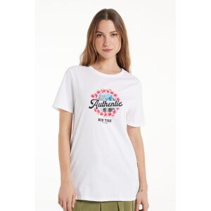 Tezenis Baumwoll-T-Shirt mit Print Frau Aufdruck Größe L