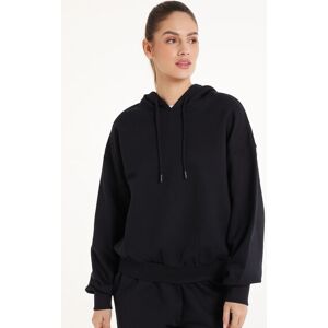 Tezenis Dickes Langarm-Sweatshirt mit Kapuze Frau Schwarz Größe M