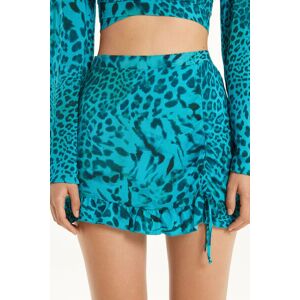 Tezenis Shorts mit seitlicher Raffung aus Viskosetuch Frau Blau Größe M