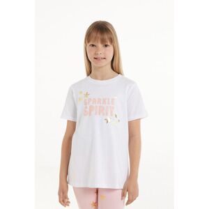 Tezenis T-Shirt aus Baumwolle mit Rundhalsausschnitt und Print Mädchen Aufdruck Größe 10-11