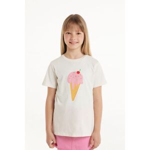 Tezenis T-Shirt aus Baumwolle mit Rundhalsausschnitt und Print Mädchen Aufdruck Größe 10-11