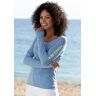 Venice Beach Langarmshirt, mit sportlichem Logoprint, sportlich-casual blau-meliert  44/46