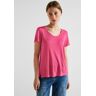 STREET ONE T-Shirt, mit seitlichen Schlitzen berry rose  42