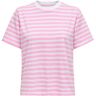 ONLY Kurzarmshirt »ONLLIVINA S/S STRIPE TEE JRS NOOS« Bonbon Stripes:WHITE STRIPES Größe M (38)