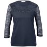 Tchibo - Shirt mit Spitzeneinsatz - Blau - Gr.: M Baumwolle Blau M 40/42 female