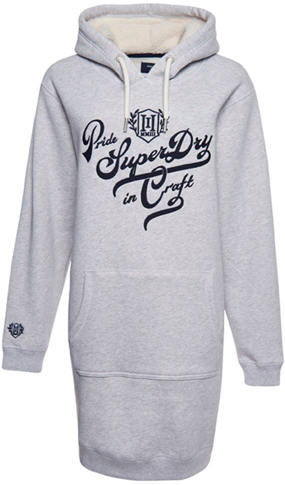 Superdry Sweatkleid »Pride In Craft Os Hood Dress«, mit kuscheligem Futter grau  L M S XL XS XXL XXS