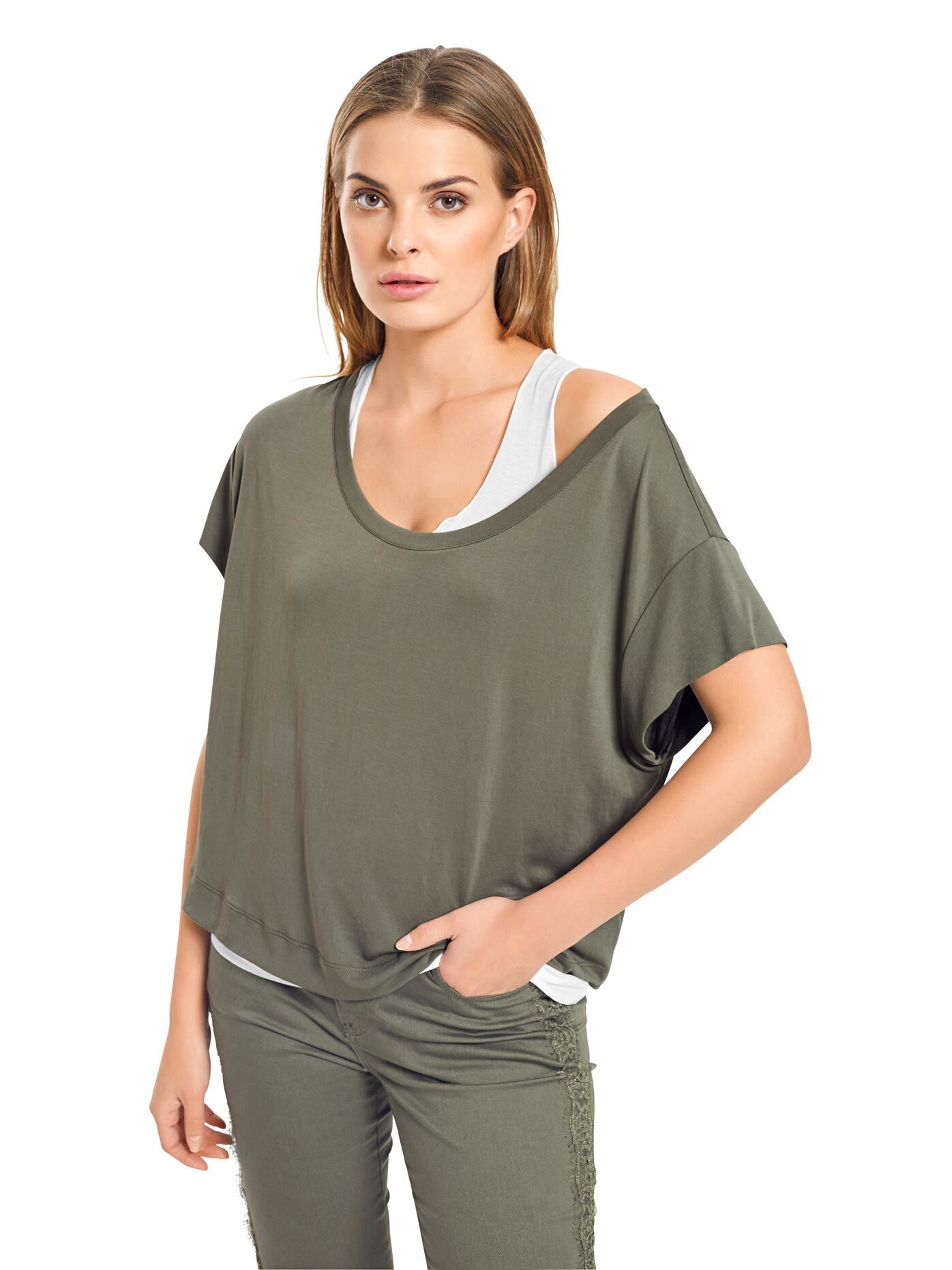 LINEA TESINI by Heine 2-in-1-Shirt »Shirt«, (2 tlg.) grün  34 36 38 40 42 44 46 48 50