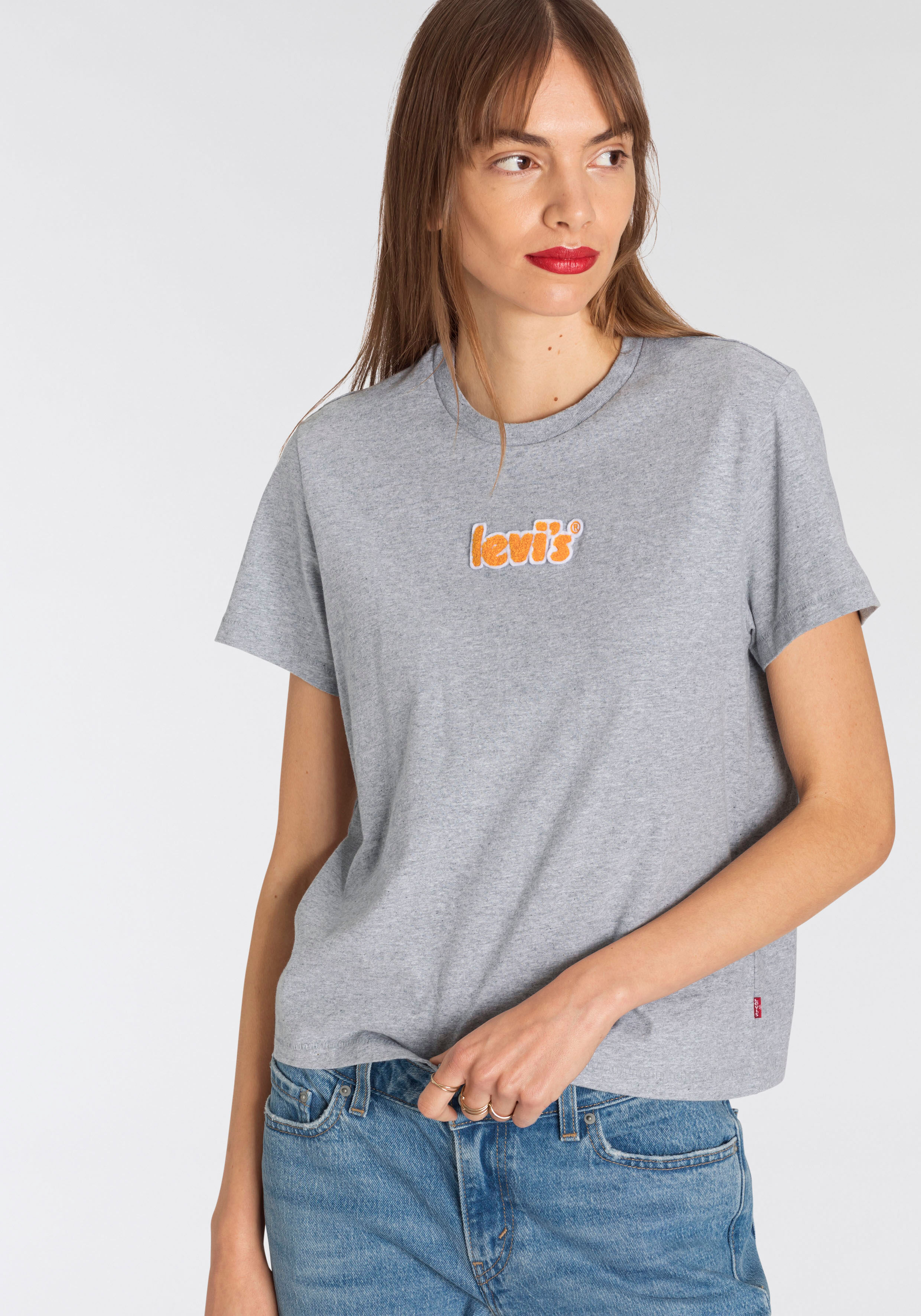 Levi's® T-Shirt »GRAPHIC CLASSIC TEE«, Logodruck aus Fleecestoff grau Größe L (40) M (36/38) S (34) XL (42) XS (32)