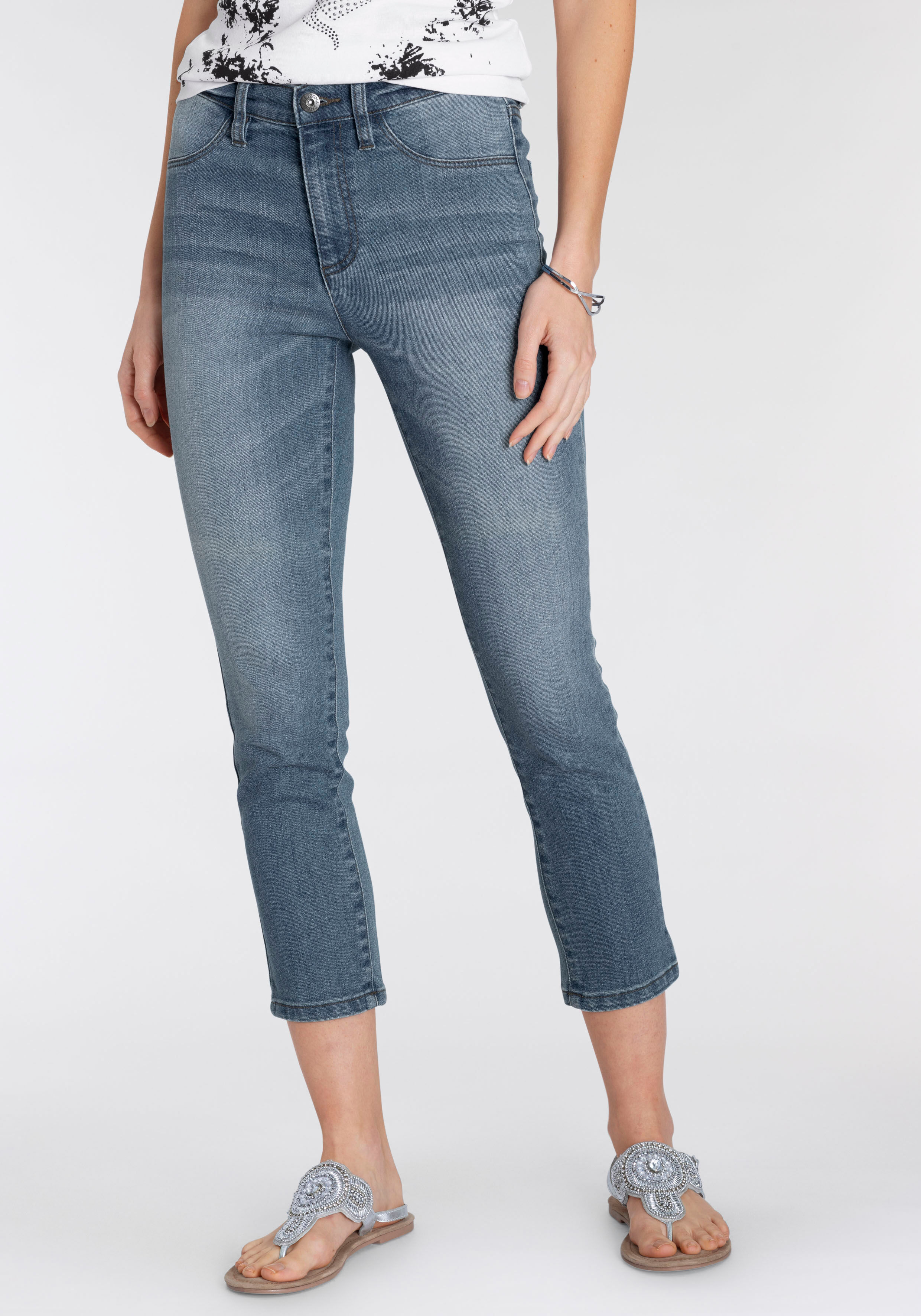 Arizona Jeansjeggings, High Waist blau Größe 34 36 38 40 42 44 46 48 50 52