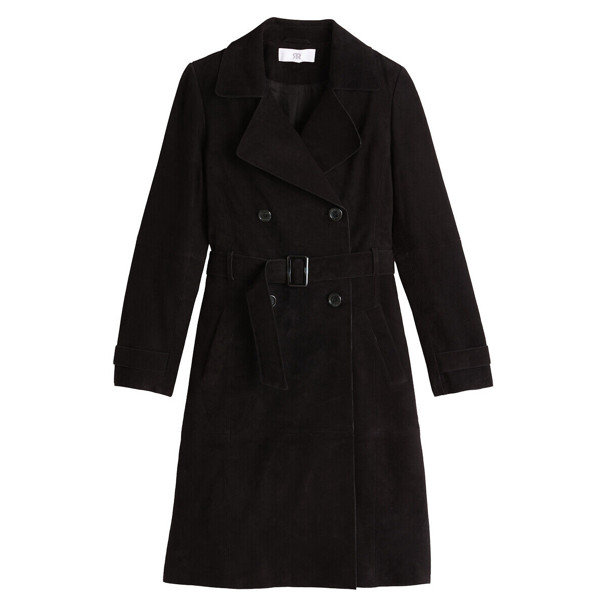 LA REDOUTE COLLECTIONS Trenchcoat, Leder BRAUN