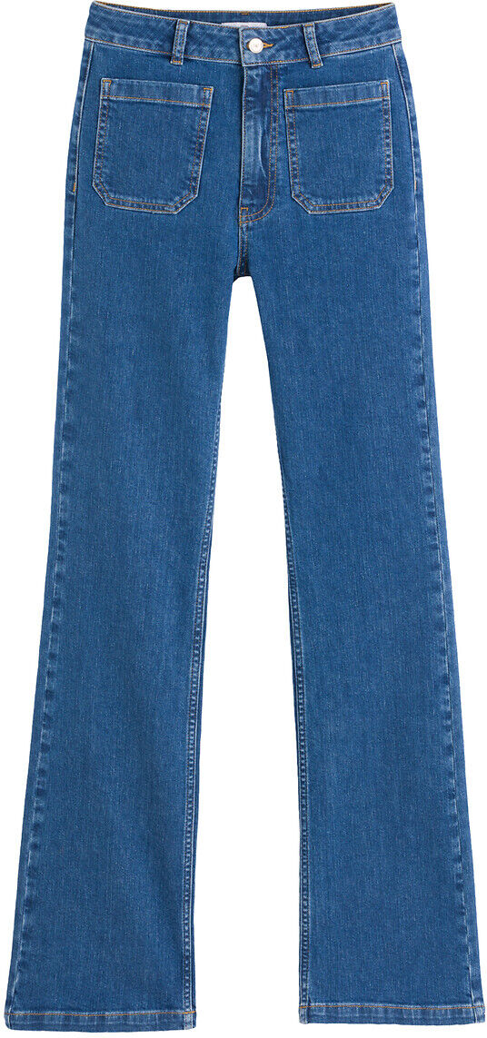 LA REDOUTE COLLECTIONS Bootcut-Jeans mit hohem Bund BLAU