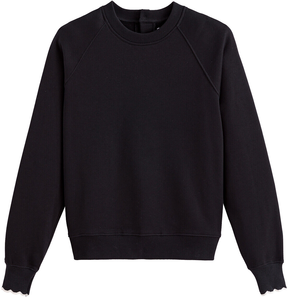 LA REDOUTE COLLECTIONS Sweatshirt mit Knopfverschluss hinten SCHWARZ