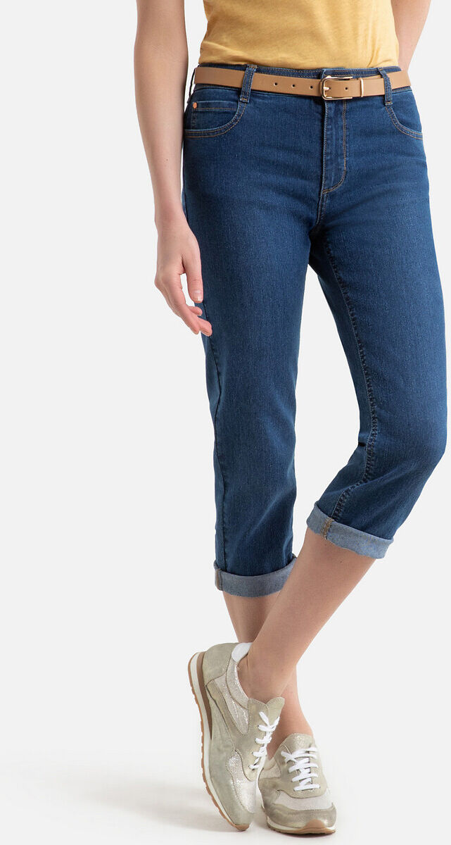 ANNE WEYBURN 3/4-Jeans aus Stretch-Denim BLAU