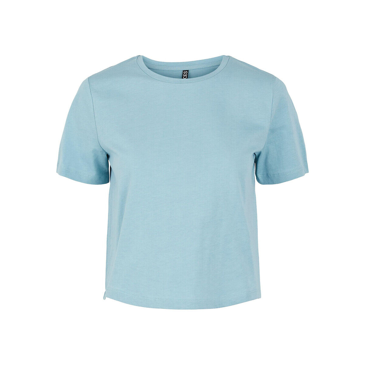 PIECES Gestreiftes Oberteil in T-Shirt-Form mit rundem Ausschnitt und kurzen Ärmeln BLAU