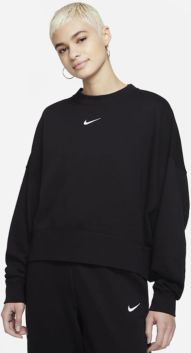 NIKE Kurzes Sweatshirt, weite Schnittform SCHWARZ