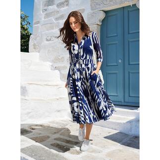 Samantha Sung Kleid Nordic Ikat, 42 - Tintenblau/Cremeweiss