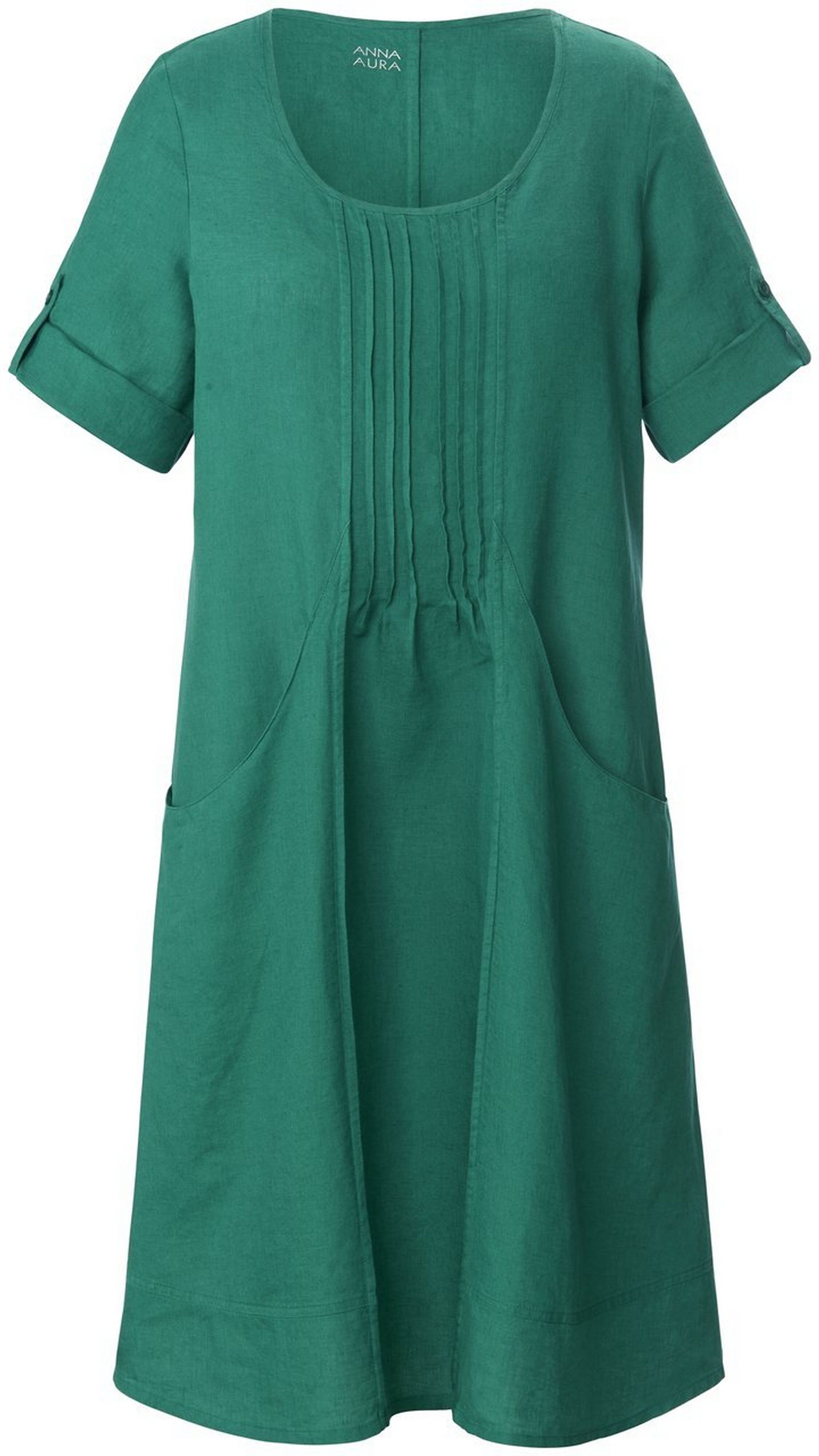 Anna Aura Kleid aus 100% Leinen 3/4-Arm Anna Aura grün Damen 27