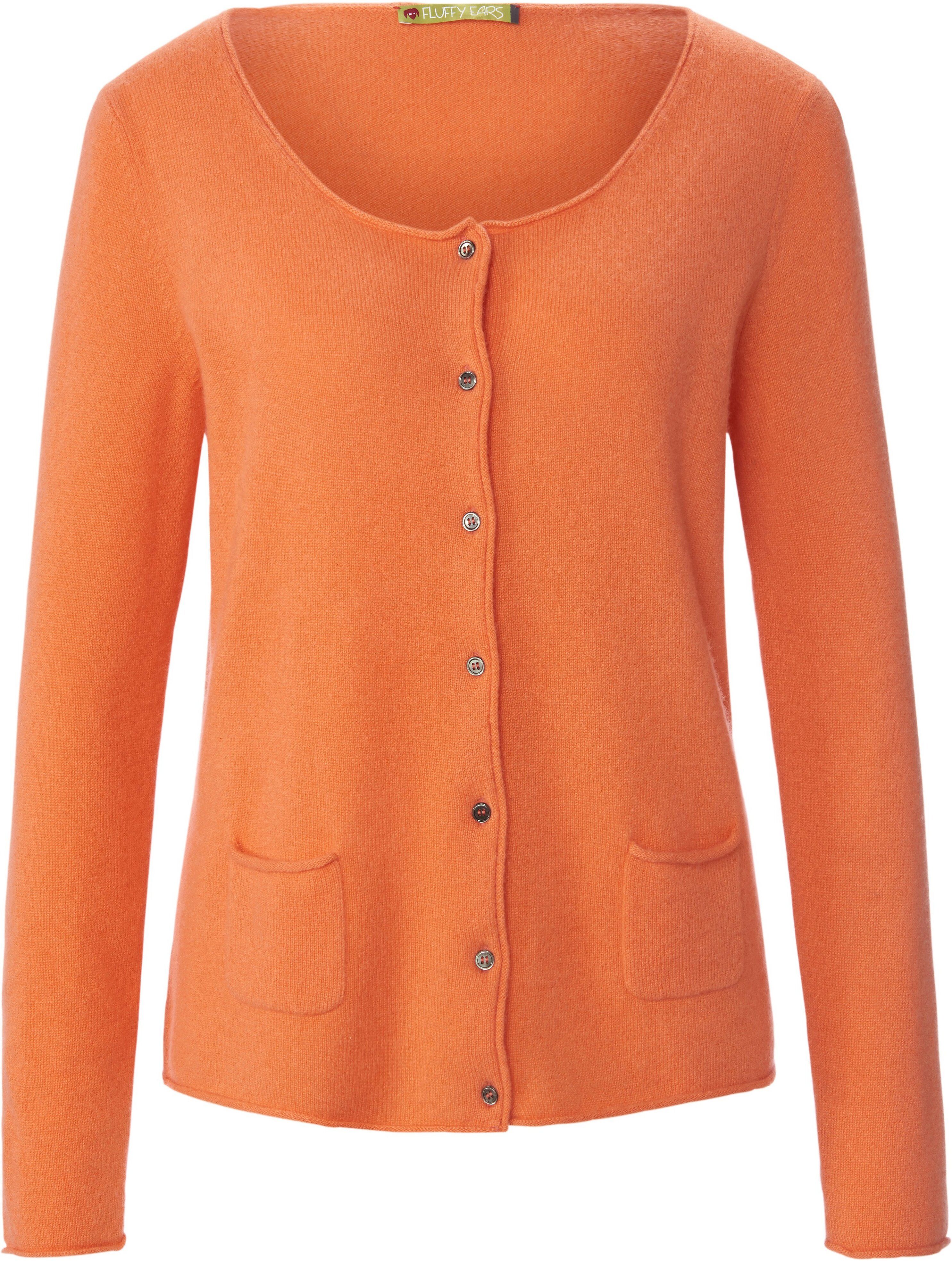 FLUFFY EARS Cardigan aus 100 % Kaschmir FLUFFY EARS orange Damen 48