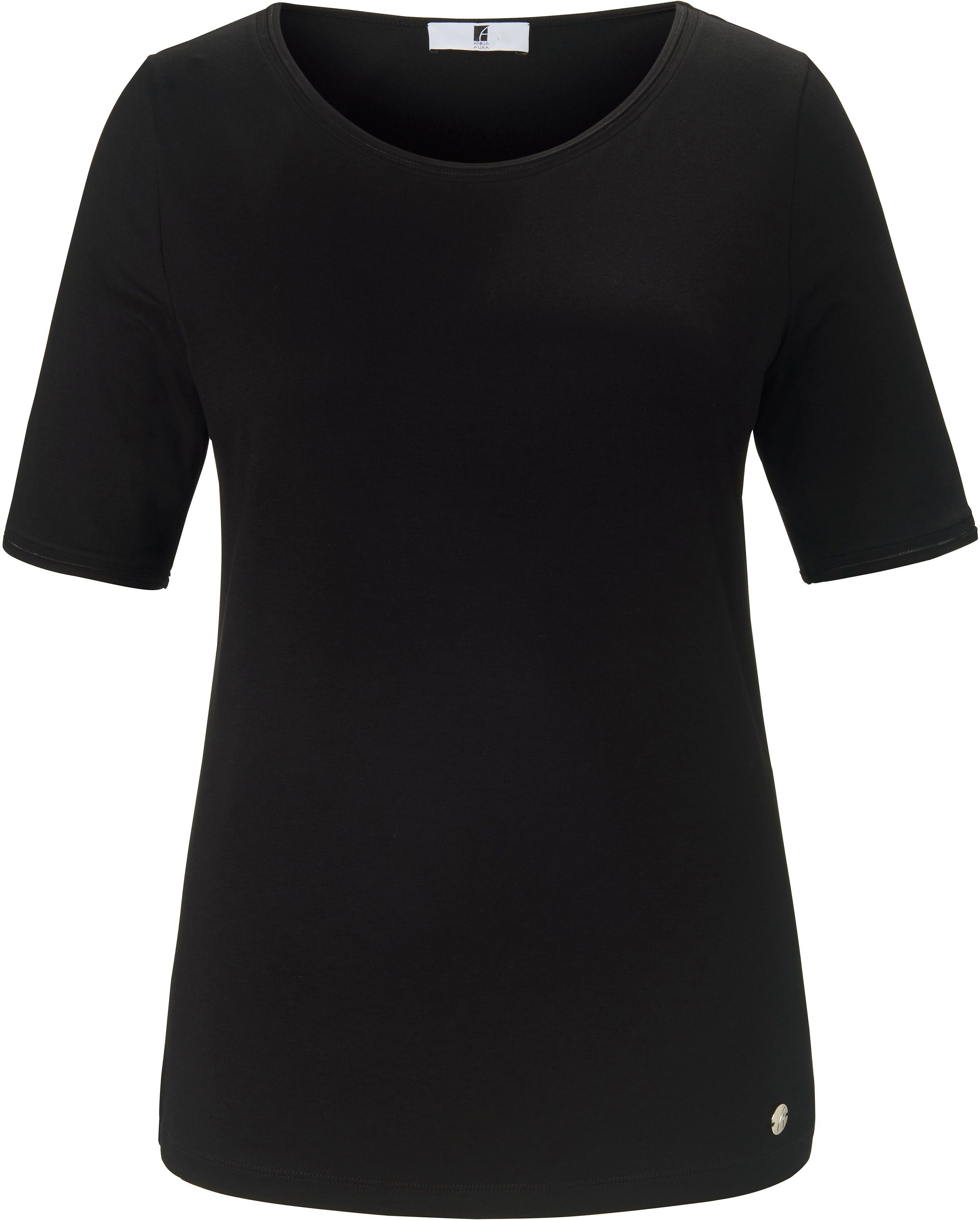 Anna Aura Rundhals-Shirt Anna Aura schwarz Damen 44