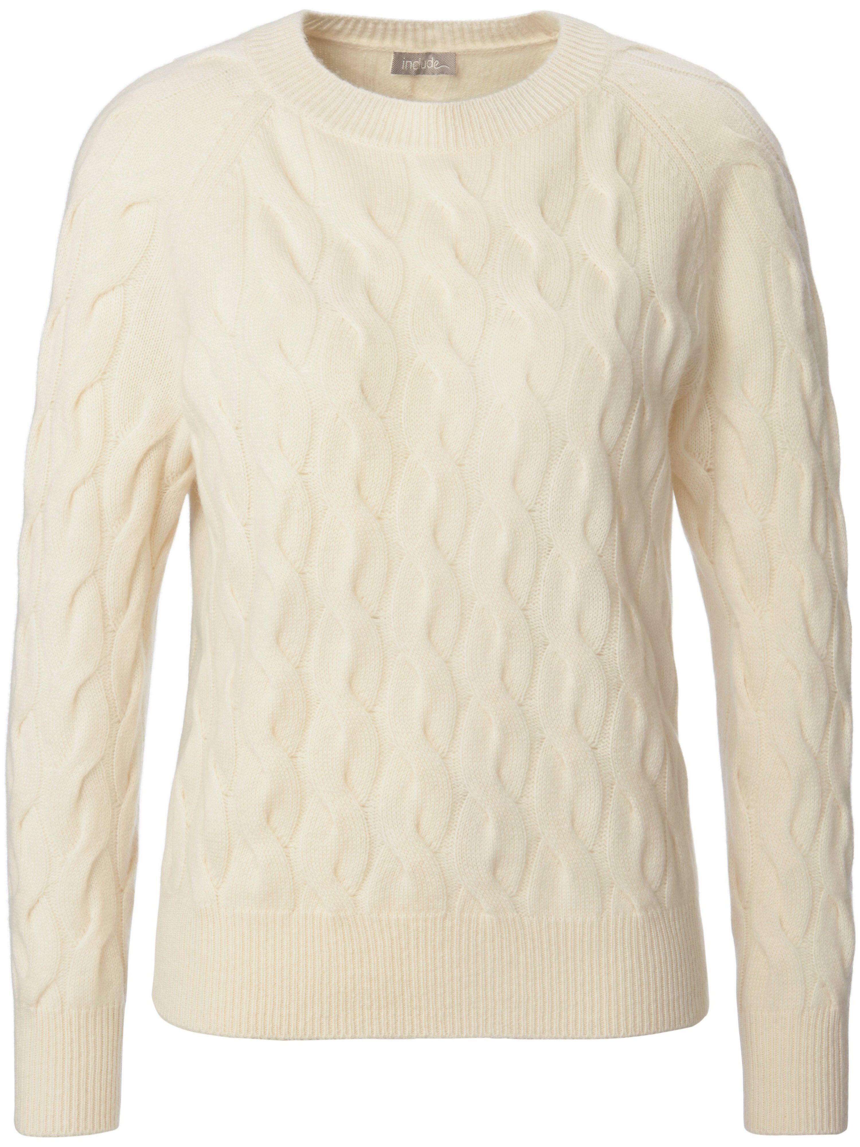 include Rundhals-Pullover include weiss Damen 48