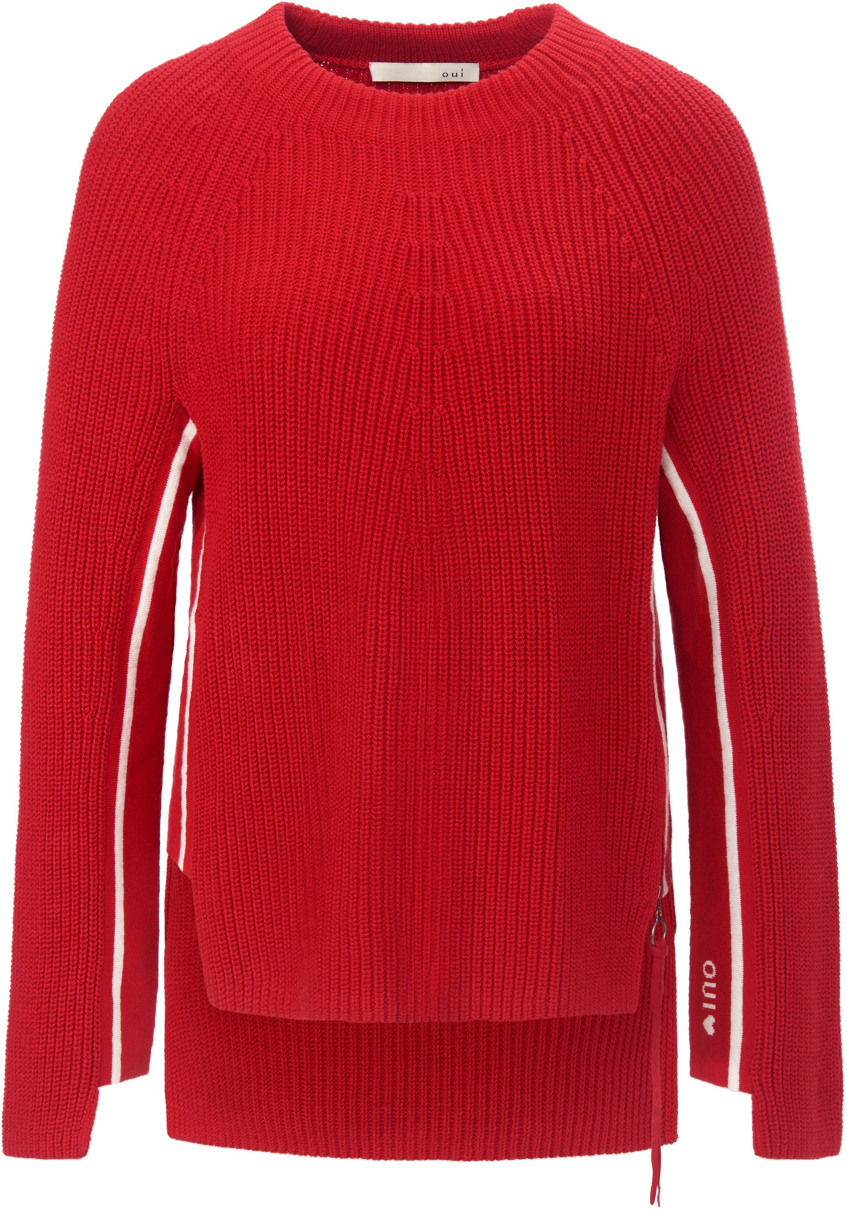 oui Rundhals-Pullover oui rot Damen 44