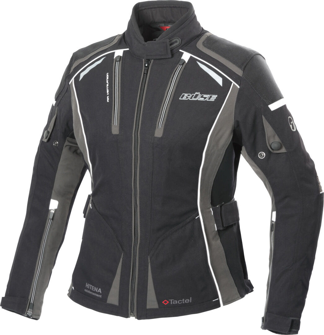 Büse Linda Damen Motorrad Textiljacke 52 Schwarz Grau