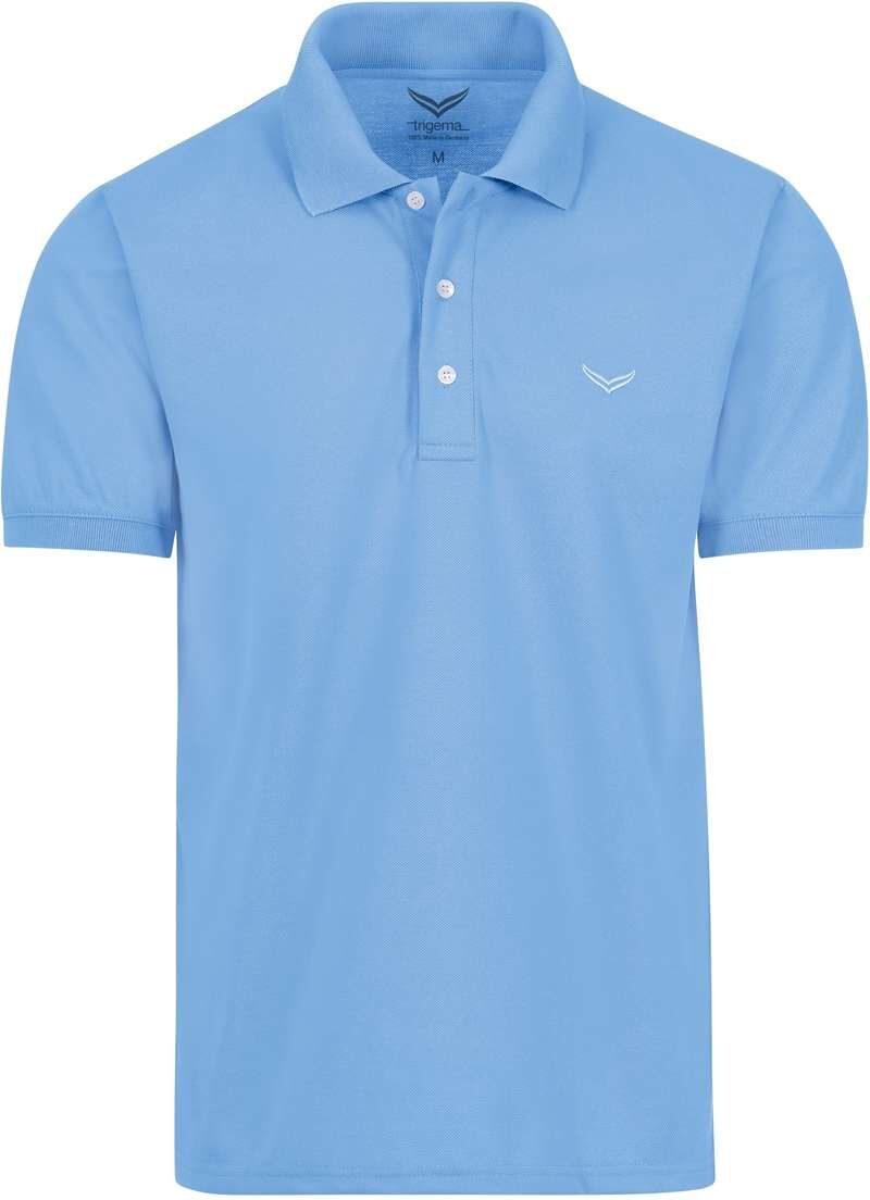 TRIGEMA Comfort Fit Poloshirt hellblau, Einfarbig Herren L hellblau