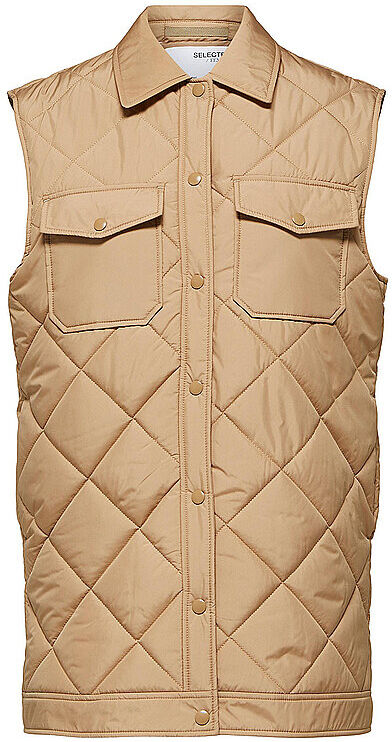 SELECTED FEMME Leichtsteppgilet SLFTINNA Camel   Damen   Größe: 40   16083163