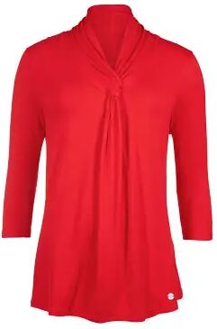 Tchibo - Shirt mit Knotendetail - Rot - Gr.: M Elasthan Rot M 40/42